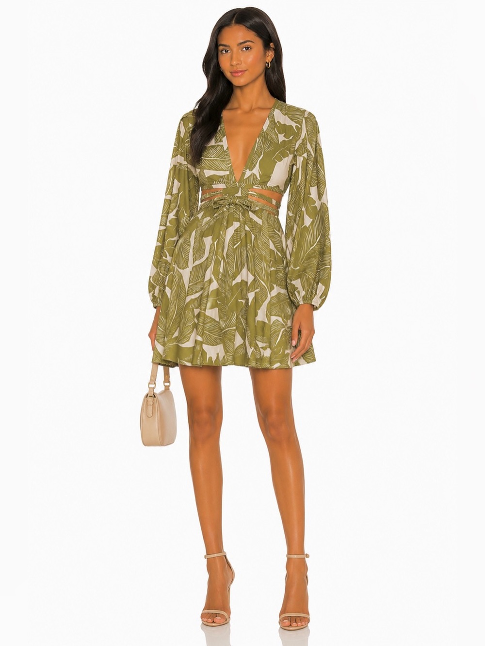Walter Baker Janelle Dress Royal Palm Tropical Cutout Mini Dress NWT Size 4
